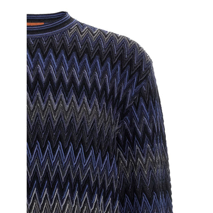 Missoni Blue Wool Cardigan