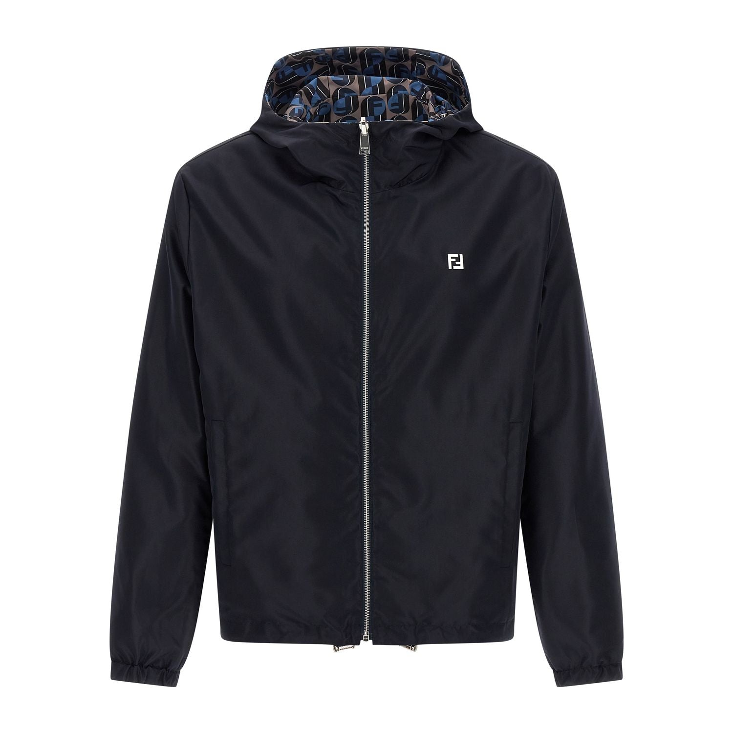 Fendi Blue Polyester Shell Jacket