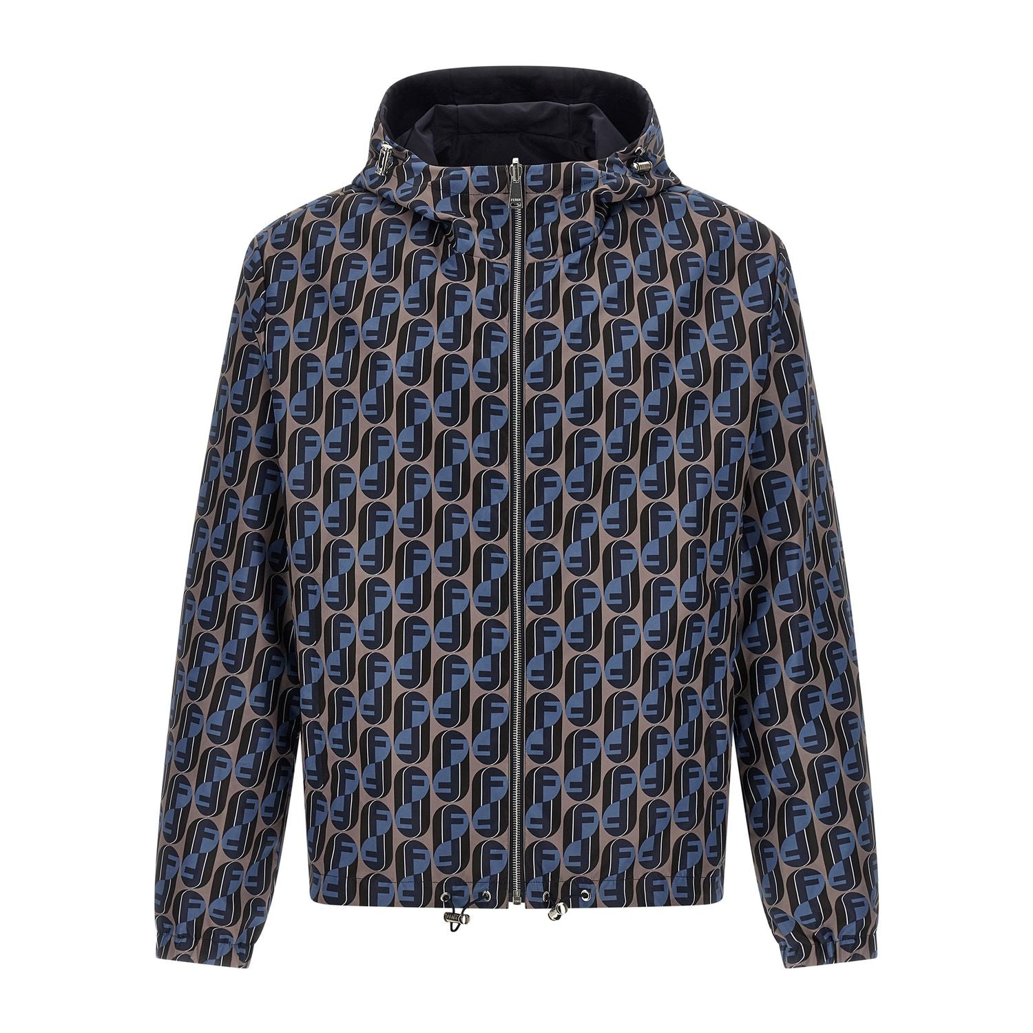 Fendi Blue Polyester Shell Jacket