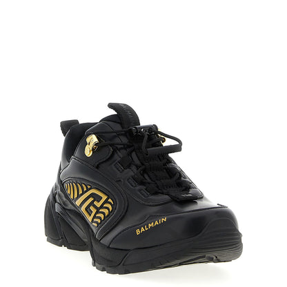 Balmain Black Nylon Athletic Sneakers