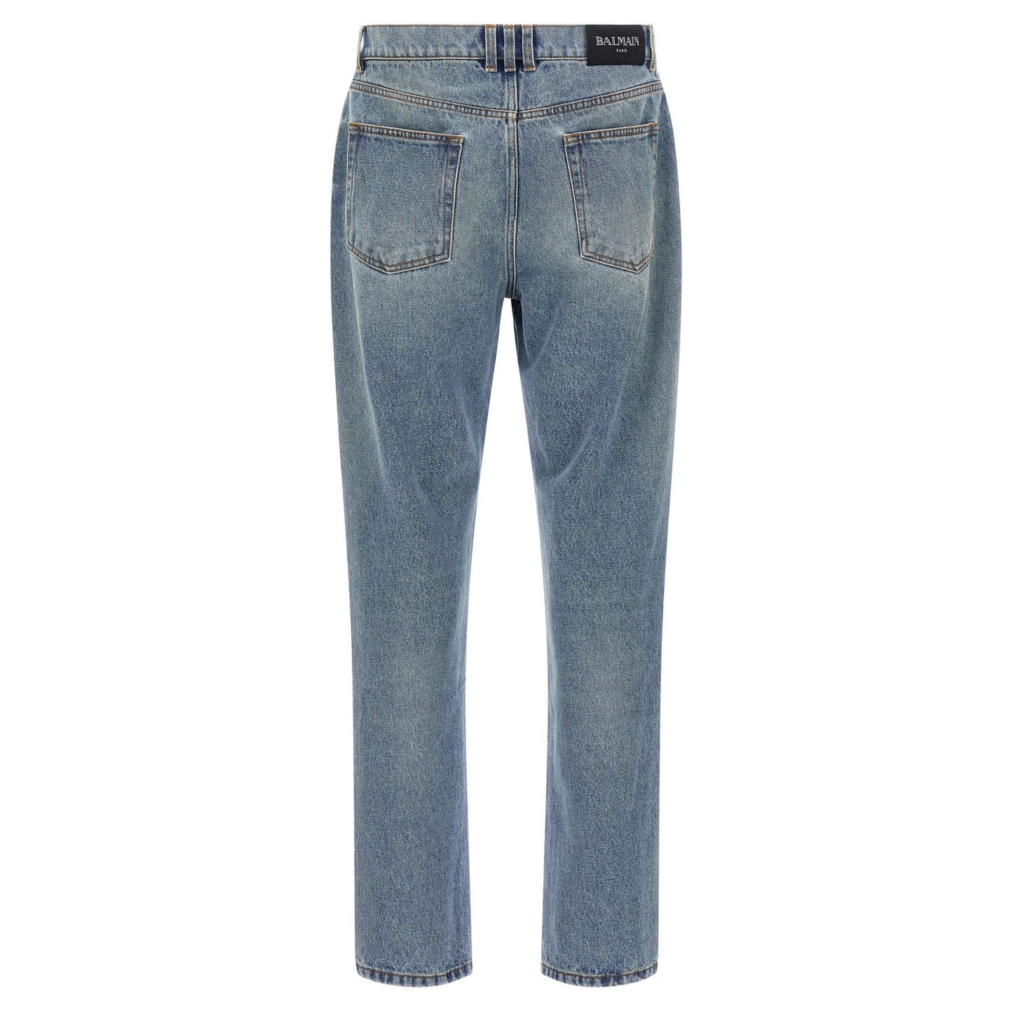 Balmain Blue Cotton Jeans Denim