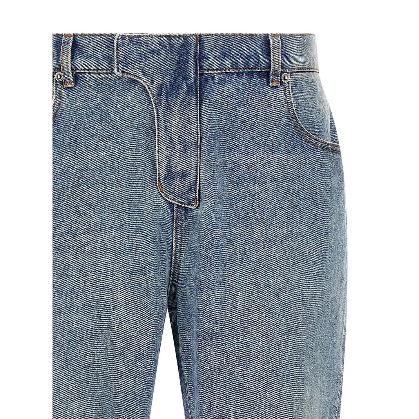 Balmain Blue Cotton Jeans Denim