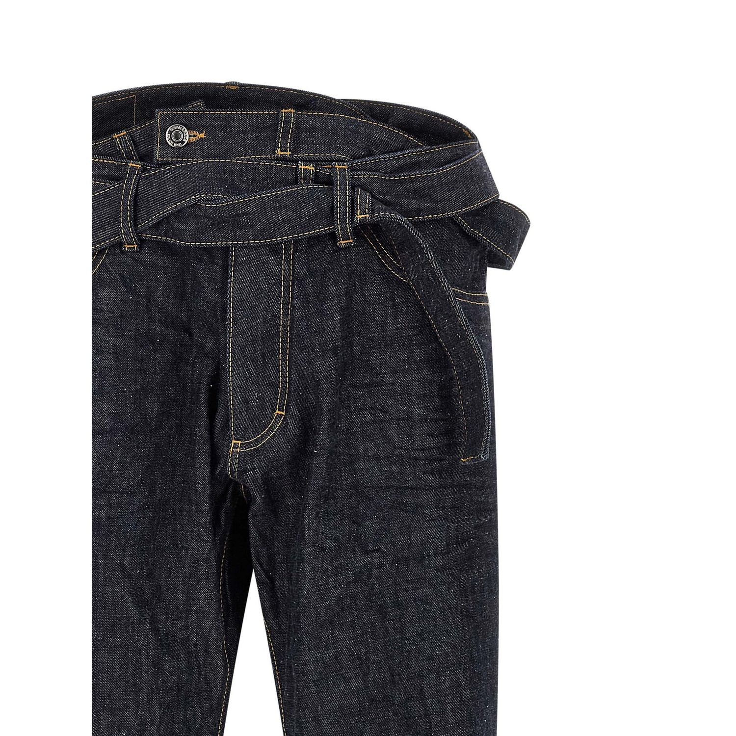 Dsquared² Blue Cotton Straight-Leg Jeans