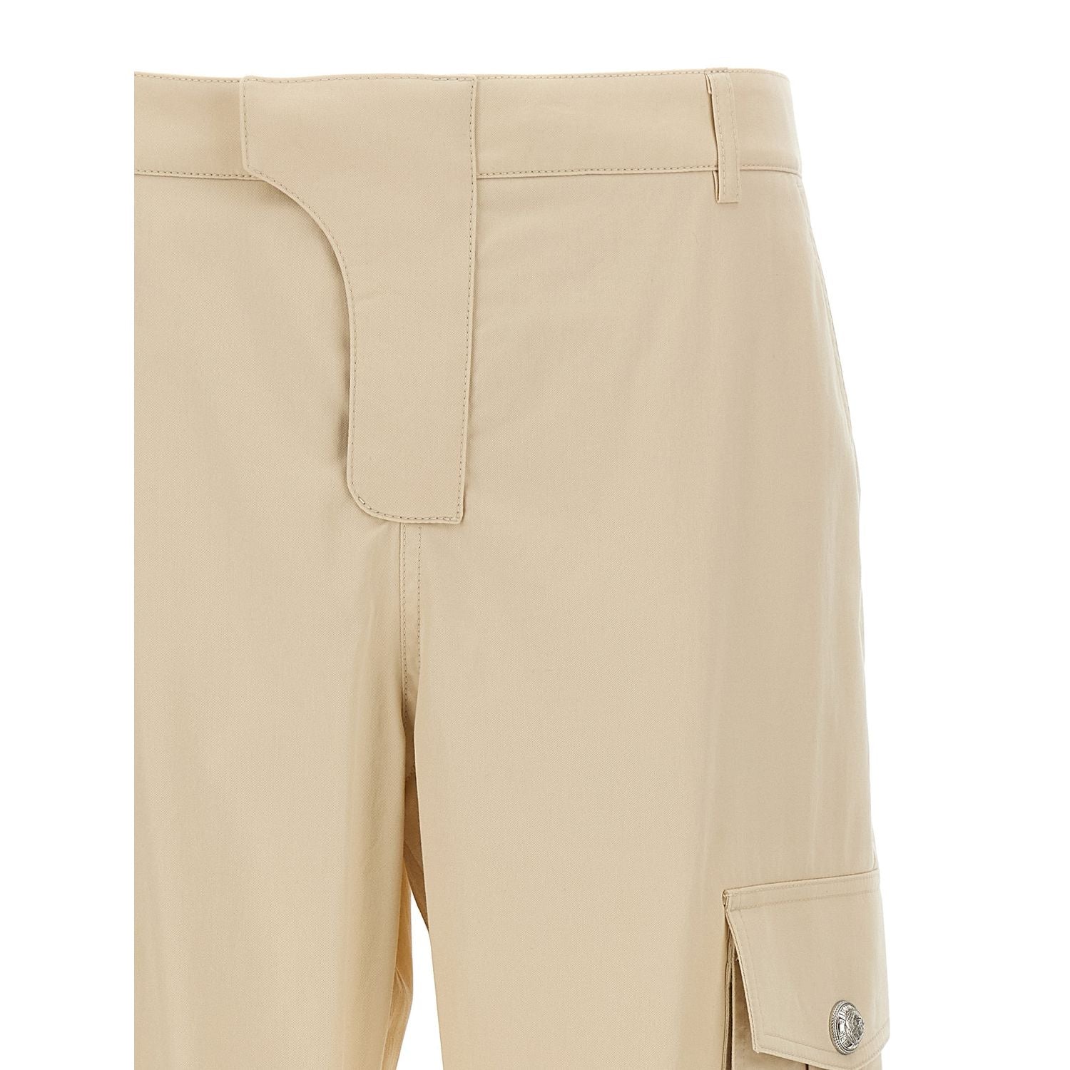 Balmain Beige Cotton Cargo Pants