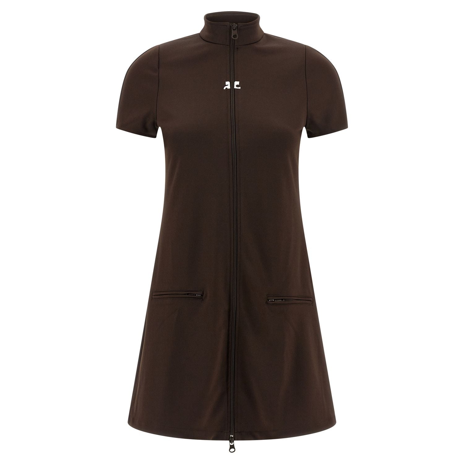 Courrèges Brown Polyester Short Dress