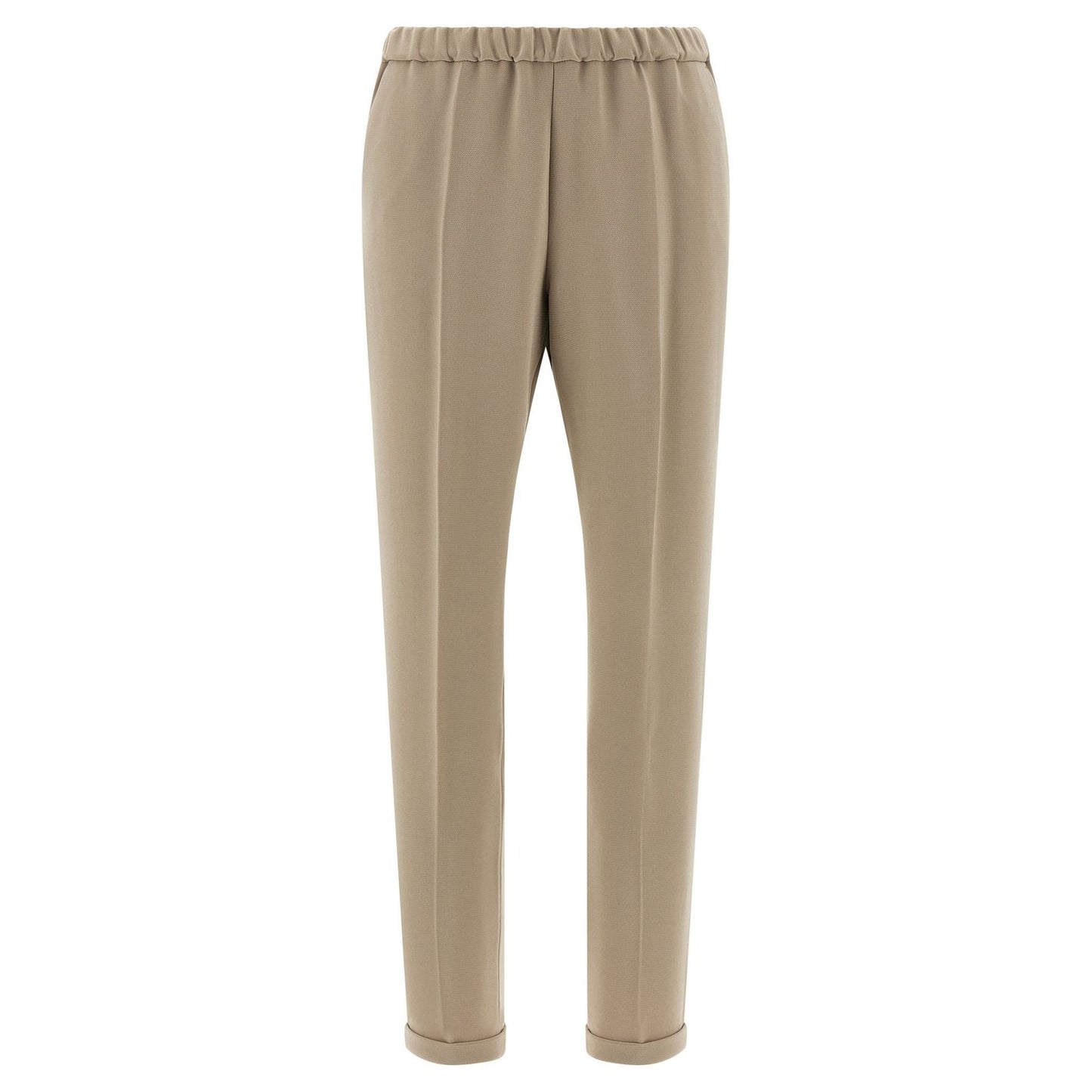 Alberto Biani Beige Triacetate Casual Pants