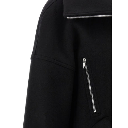 Rick Owens Black Virgin Wool Coat