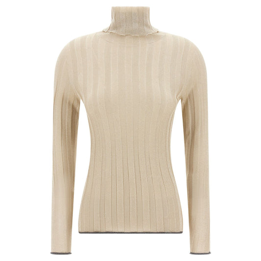 Fabiana Filippi Gold Viscose Cardigan