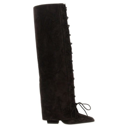 Paris Texas Brown Calfskin Over The Knee