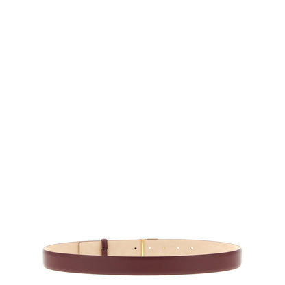 Khaite Bordeaux Calfskin Regular Belt