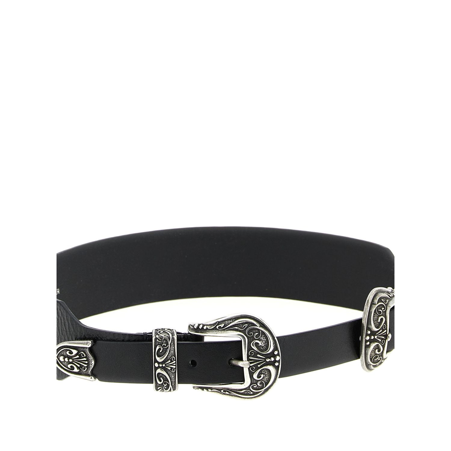 Golden Goose Black Cowhide Regular Belt