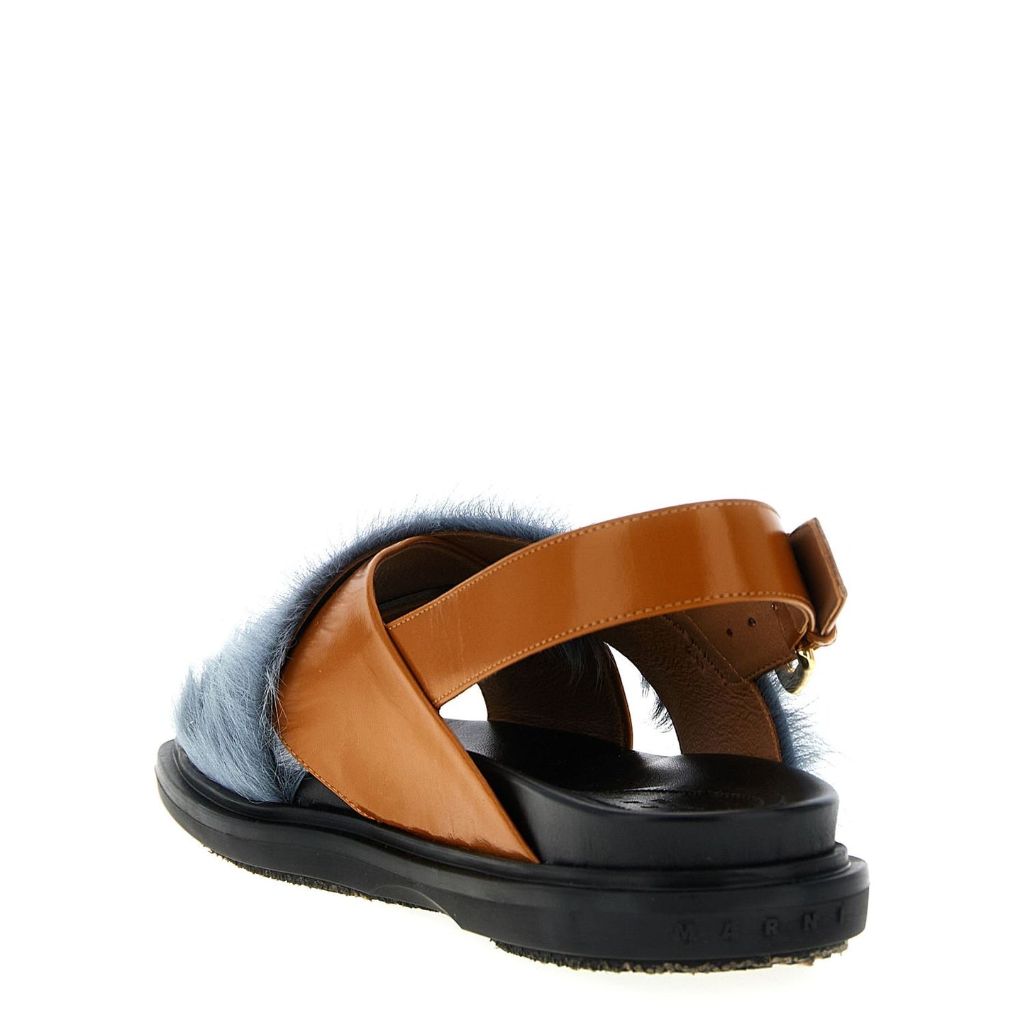 Marni Multicolor Lamb Leather Flat Sandals