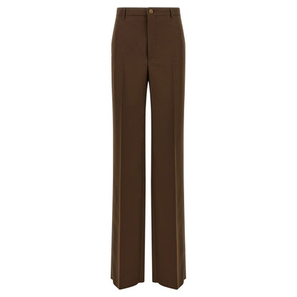 Gucci Brown Polyester Dress Pants