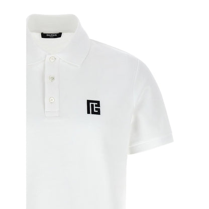 Balmain Bicolor Cotton Polo Shirt