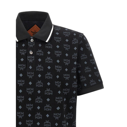 MCM Black Cotton Polo Shirt