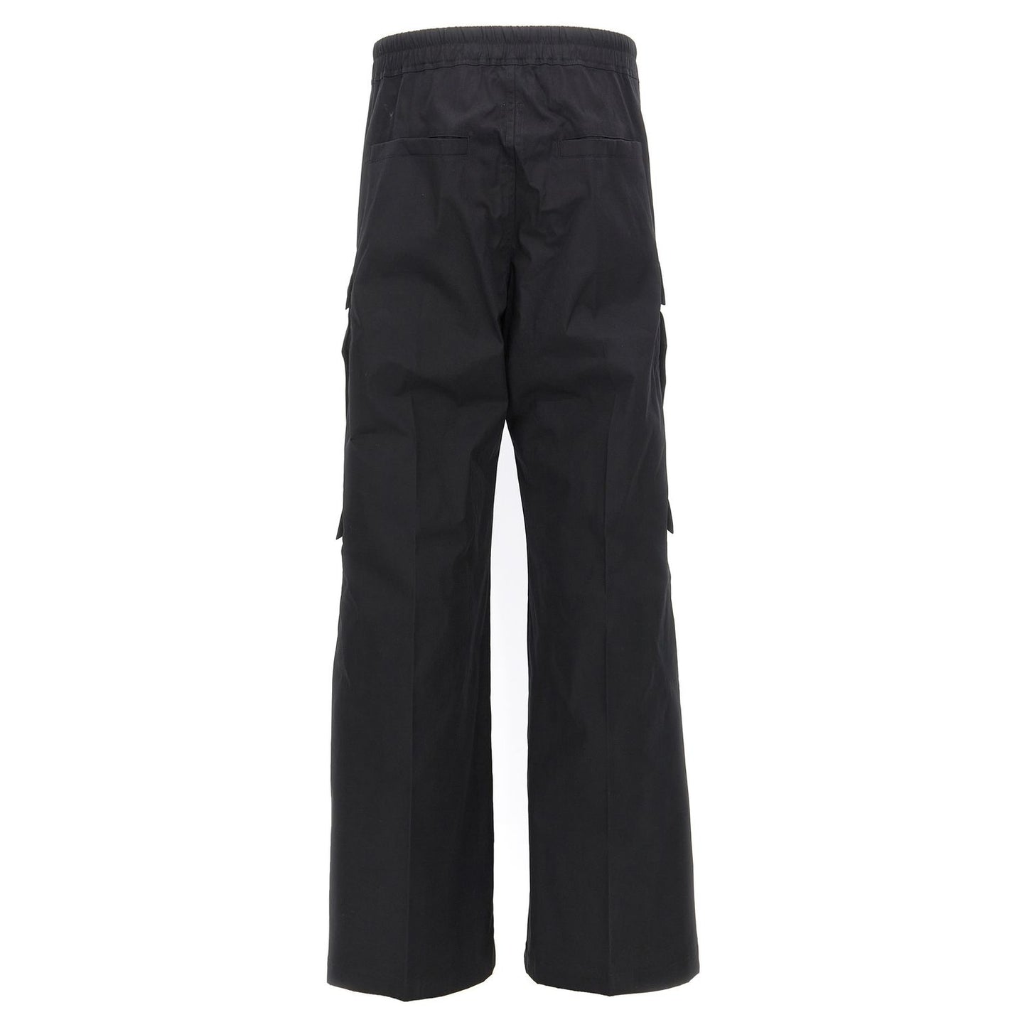 Rick Owens Black Cotton Cargo Pants