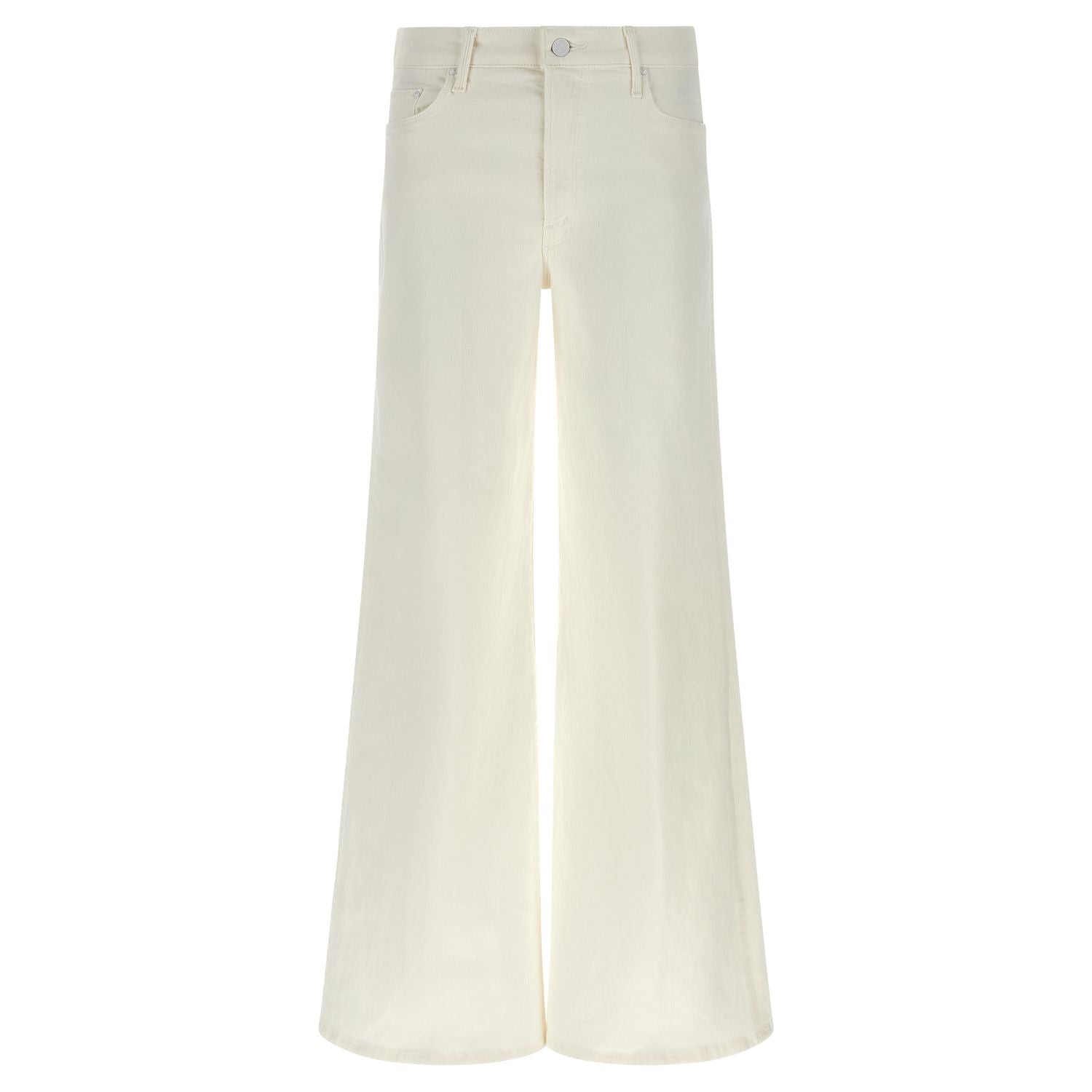 Mother Denim White Cotton Flared Jeans