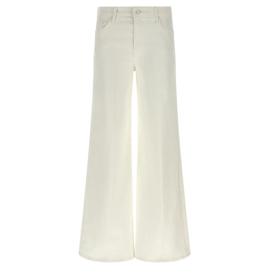 Mother Denim White Cotton Flared Jeans