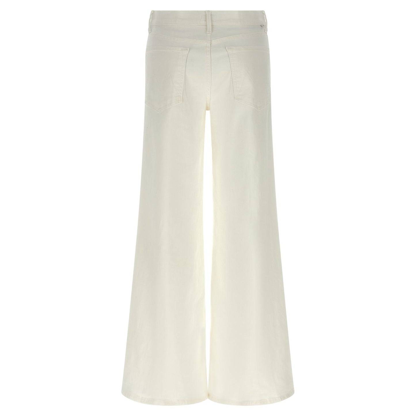Mother Denim White Cotton Flared Jeans