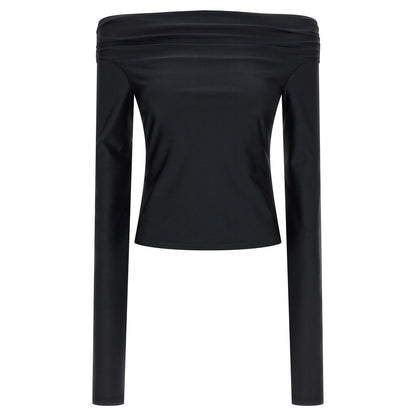 The Andamane Black Polyamide Tank Tops