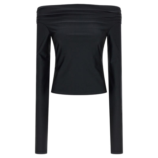 The Andamane Black Polyamide Tank Tops