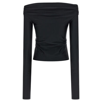 The Andamane Black Polyamide Tank Tops