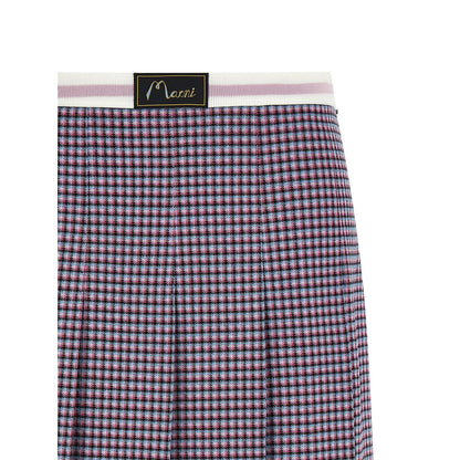 Marni Purple Viscose Long Skirt