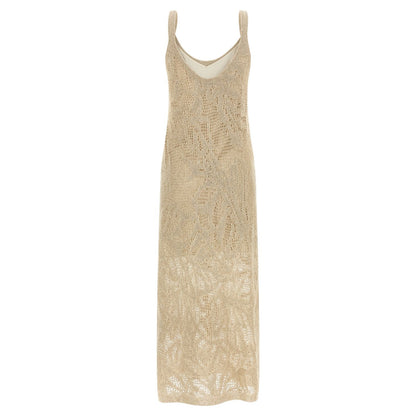 Brunello Cucinelli Beige Linen Long Dress