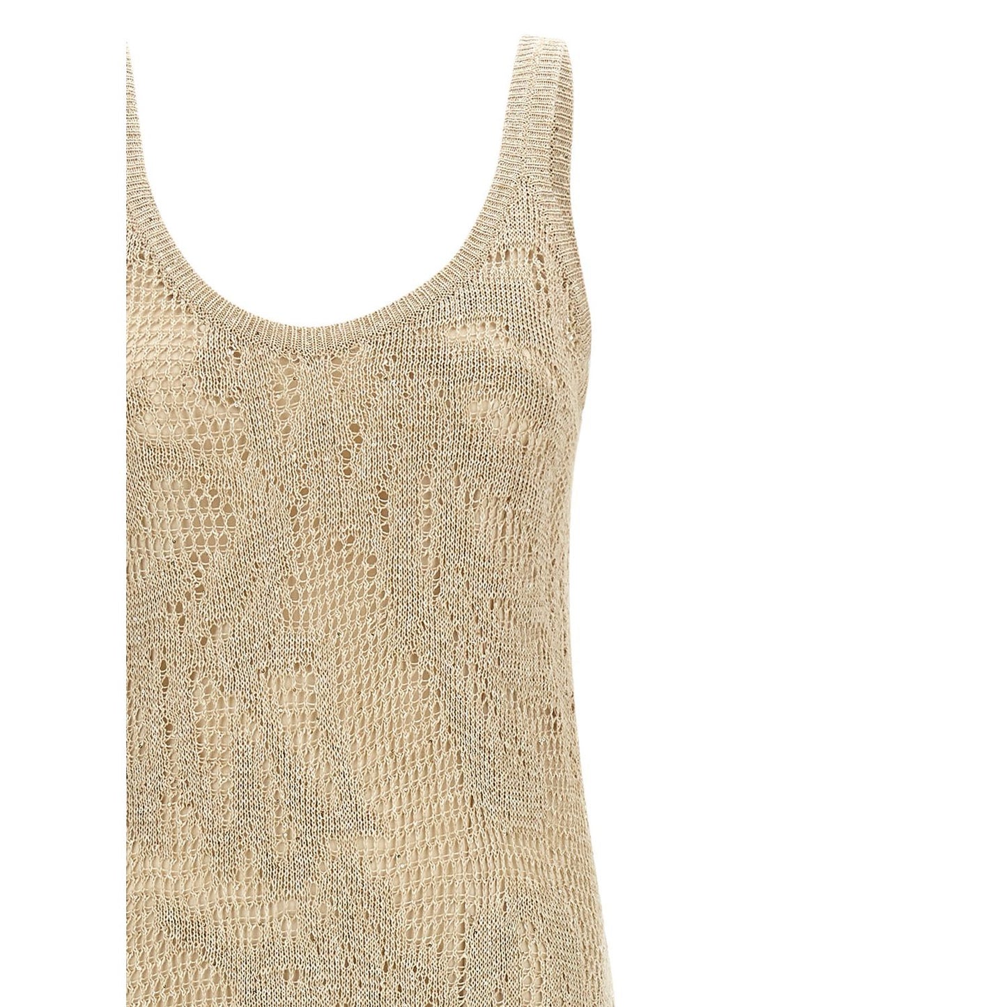 Brunello Cucinelli Beige Linen Long Dress