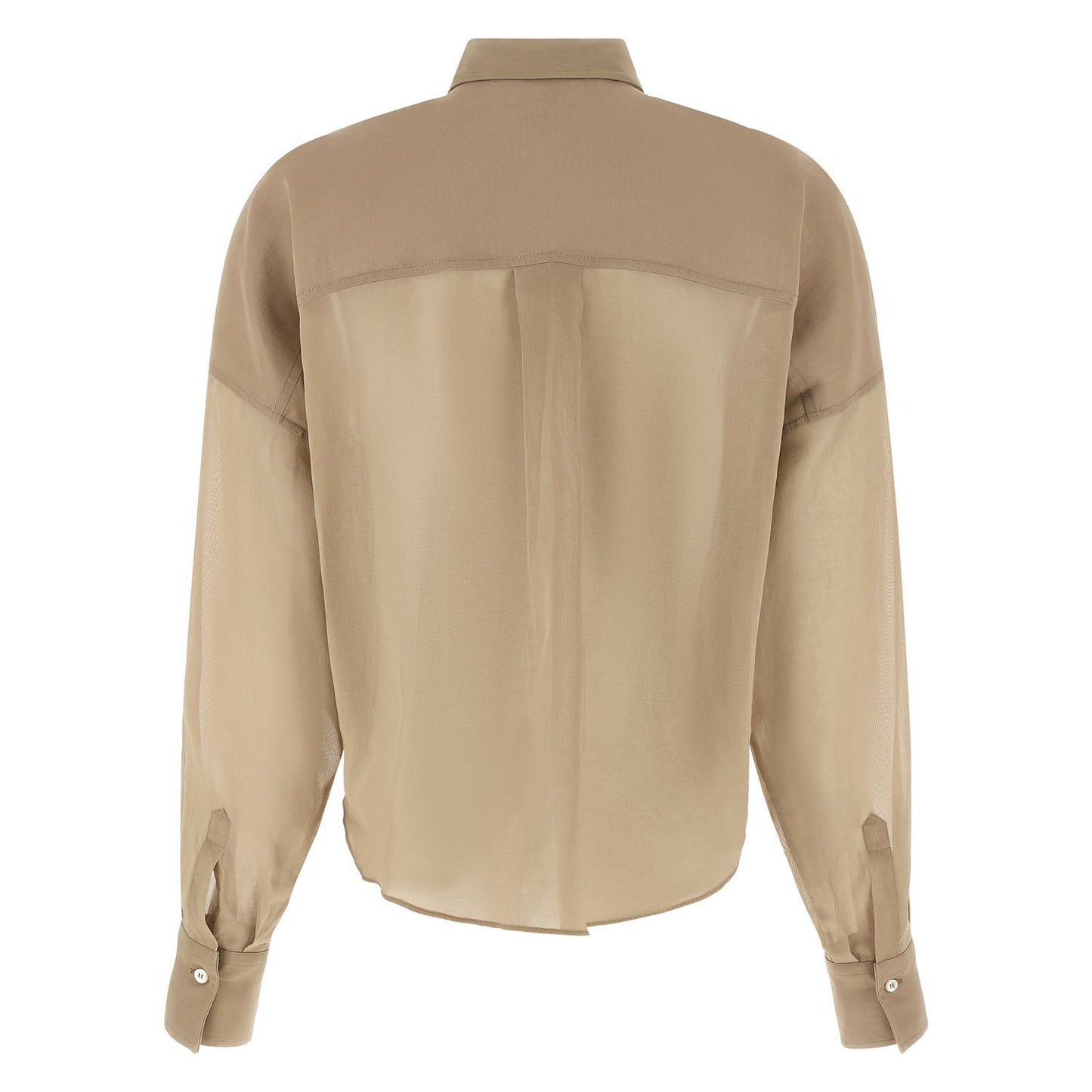 Brunello Cucinelli Beige Cotton Blouse