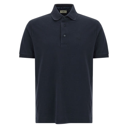 Etro Blue Cotton Polo Shirt