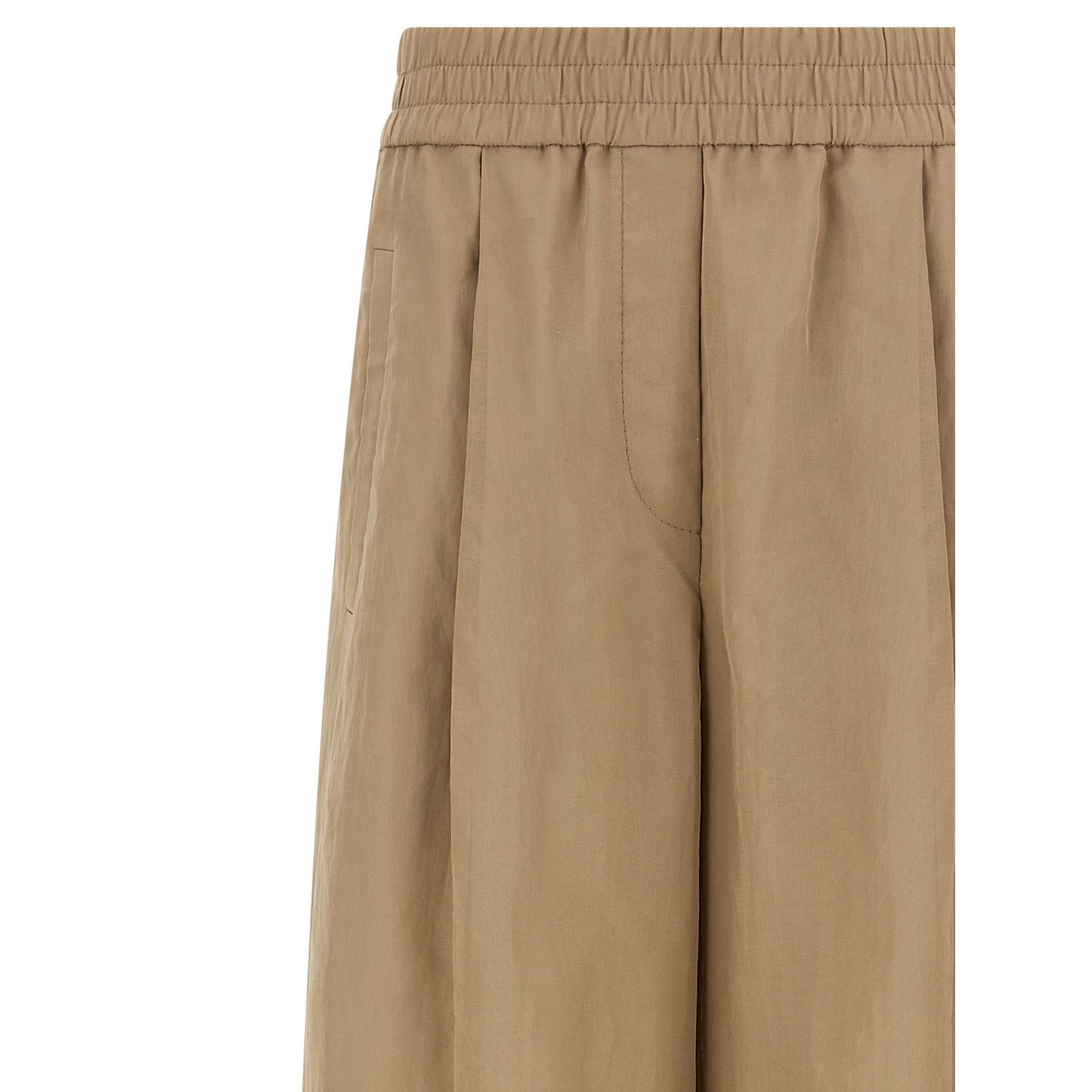 Brunello Cucinelli Beige Cotton Casual Pants