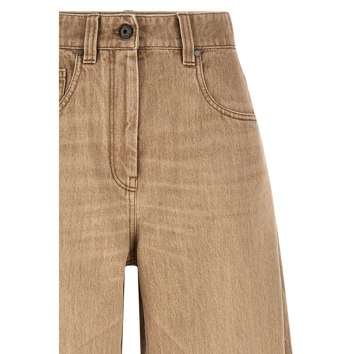 Brunello Cucinelli Beige Cotton Jeans Denim