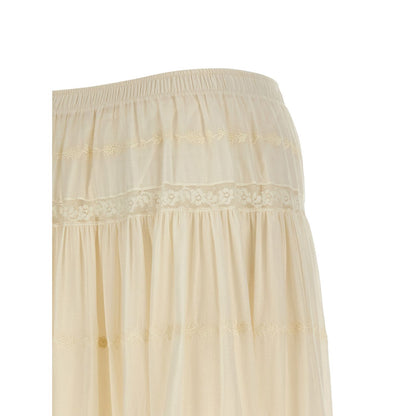 Ermanno Scervino White Cotton Mini Skirt