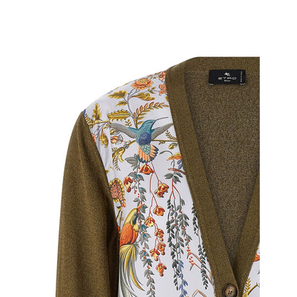 Etro Bicolor Cotton Cardigan