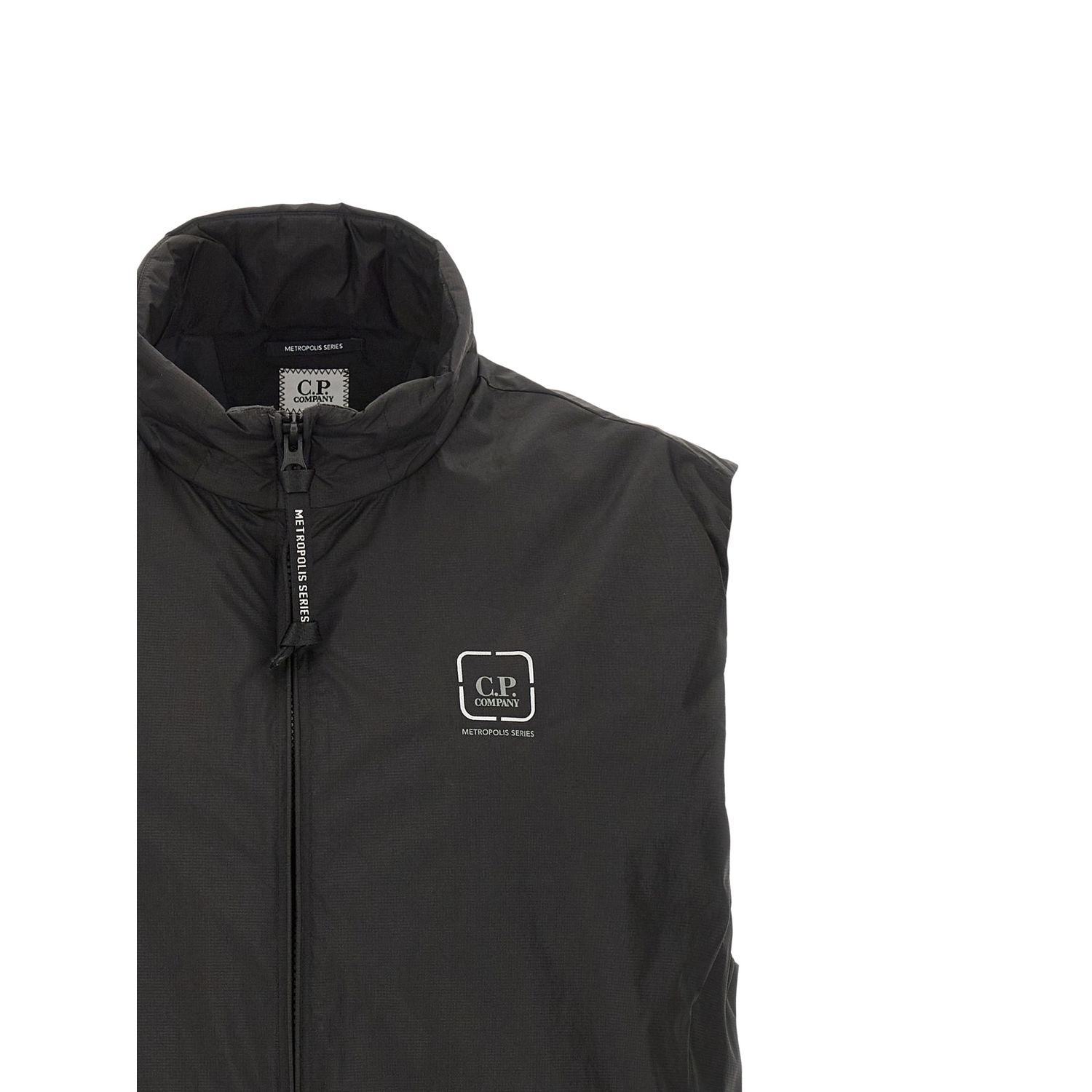 C.P. Company Black Polyamide Sleeveless Jacket