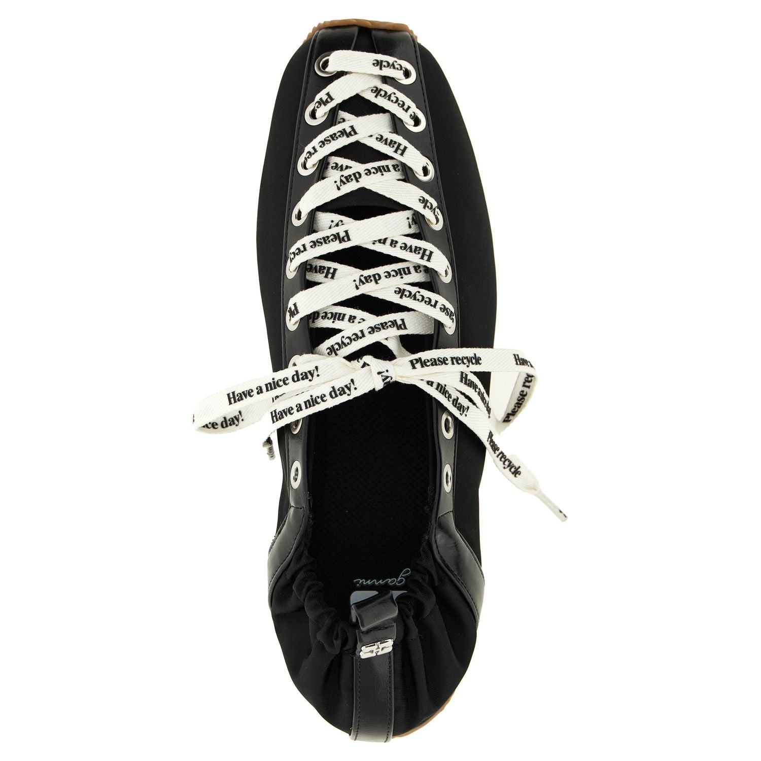 Ganni Black Polyamide Ballet Flats