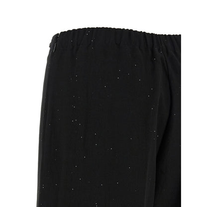 Herno Black Viscose Pants