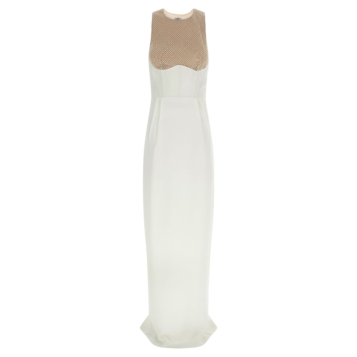 Elisabetta Franchi White Polyester Long Dress