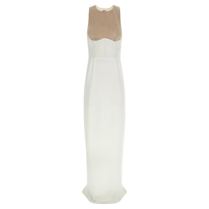 Elisabetta Franchi White Polyester Long Dress
