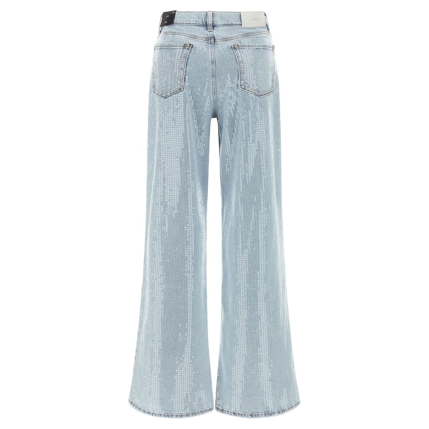 7 For All Mankind Blue Cotton Flared Jeans