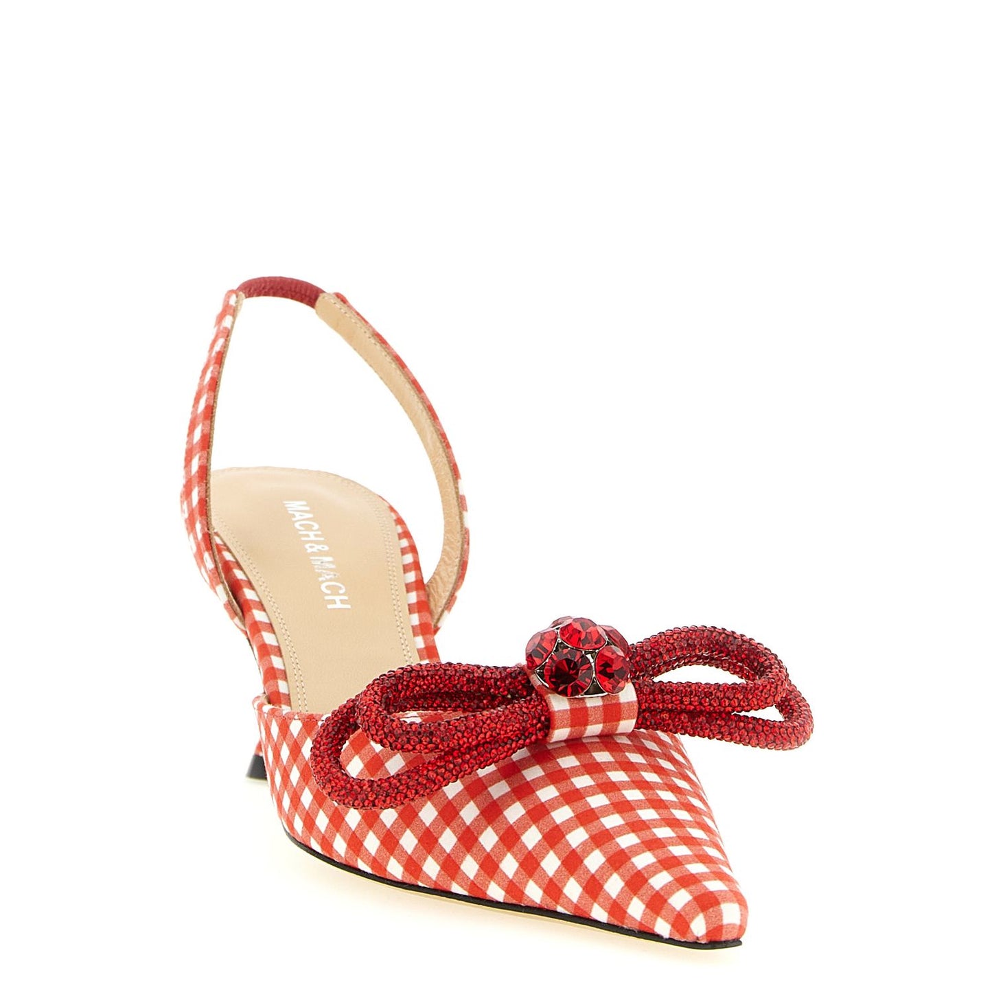 MACH & MACH Multicolor Cotton-Like Mid Heel Pumps