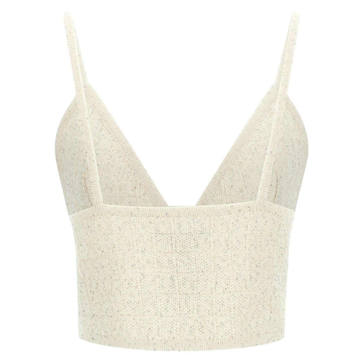 Alessandra Rich White Polyester Tank Tops