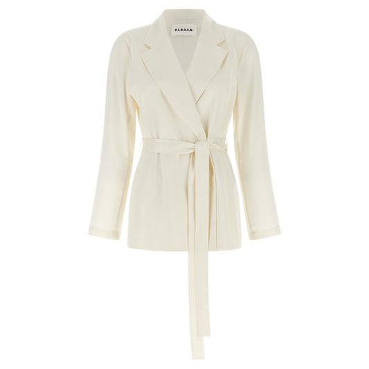P.A.R.O.S.H. White Polyester Blazer