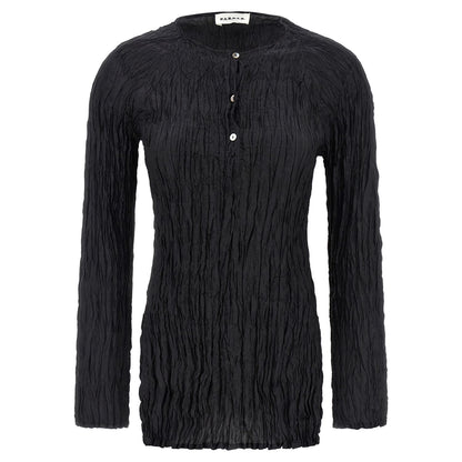 P.A.R.O.S.H. Black Silk Blouse