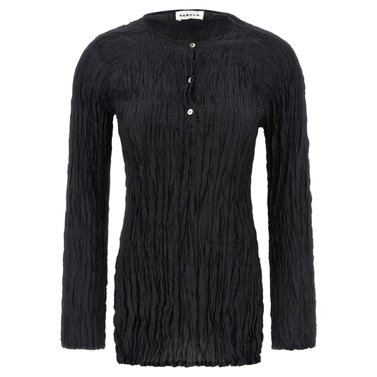 P.A.R.O.S.H. Black Silk Blouse