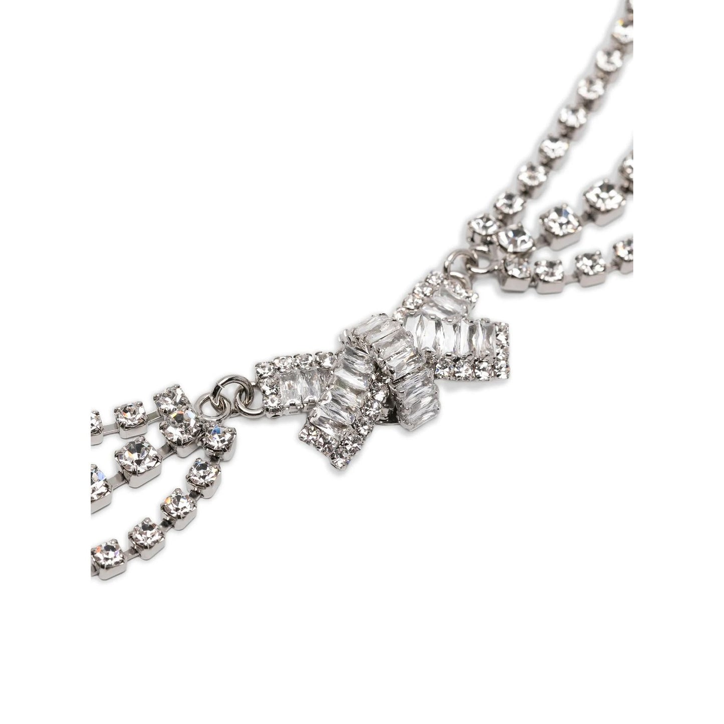 Alessandra Rich Silver Glass Necklace