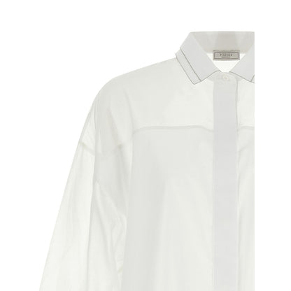 Peserico White Cotton Blouse