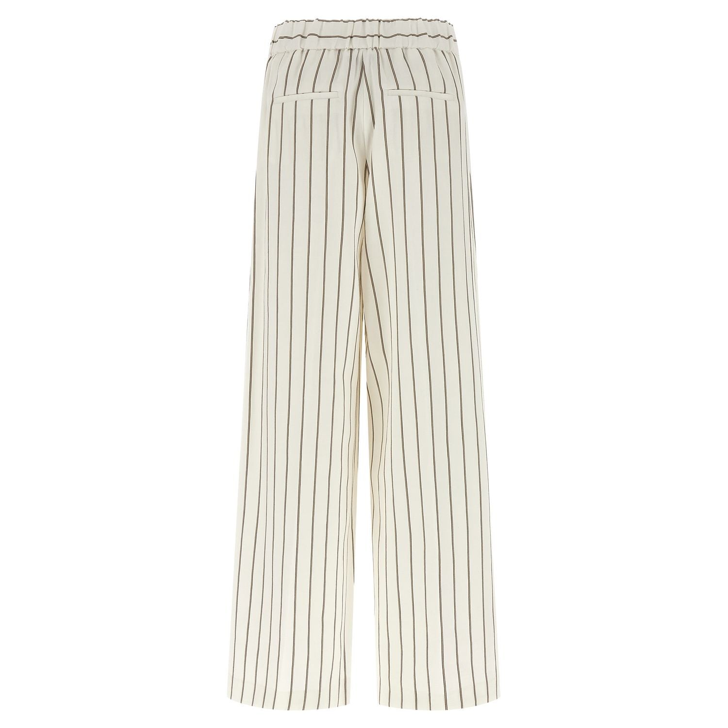 Peserico White Linen Casual Pants