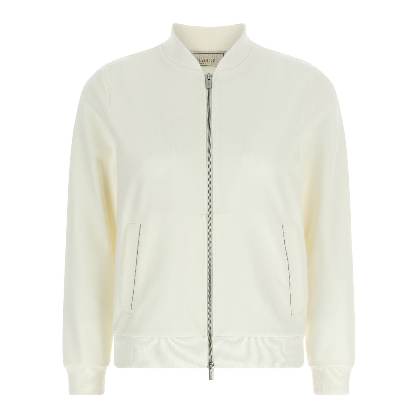 Peserico White Cotton Sweatshirt